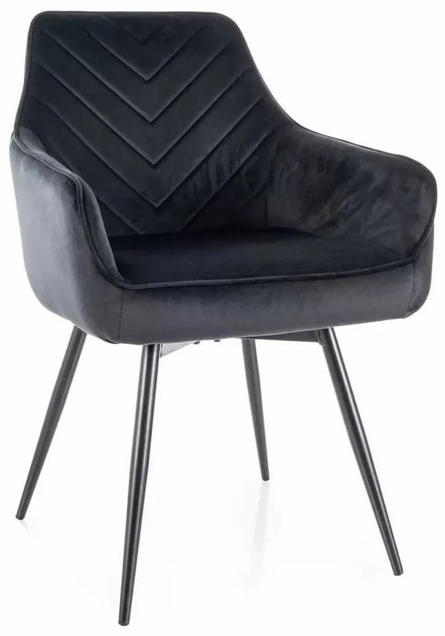 Scaun de bucătărie Montale Velvet, negru