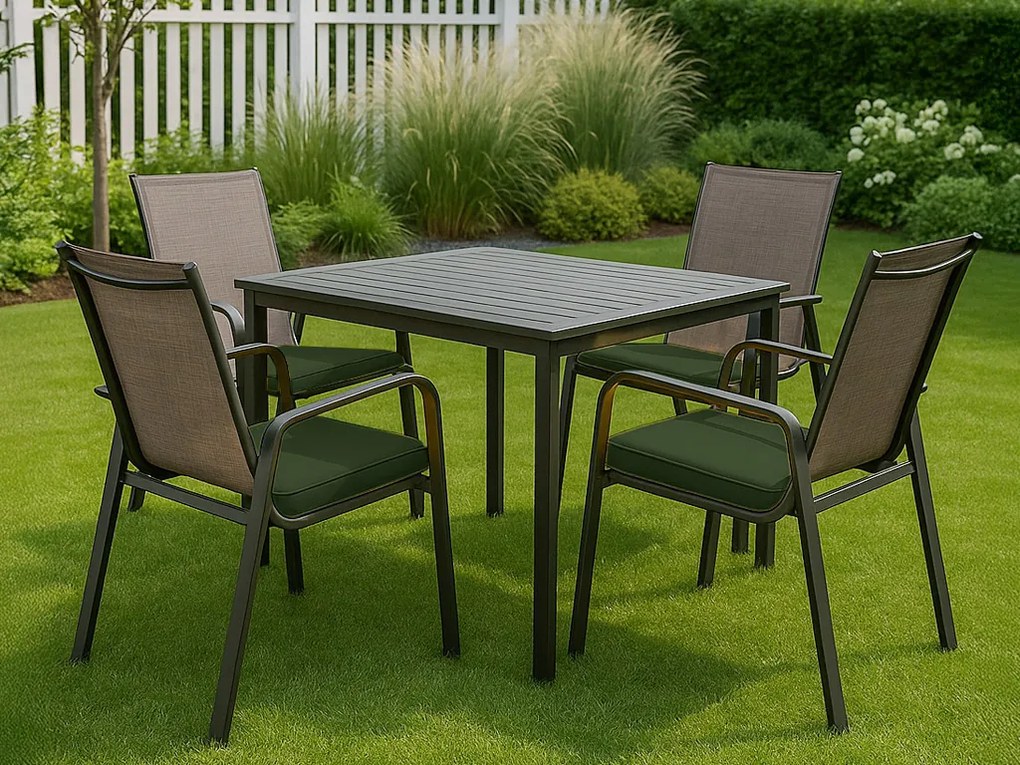 Perna de scaun pentru exterior VIREON 44x45 cm, verde masliniu