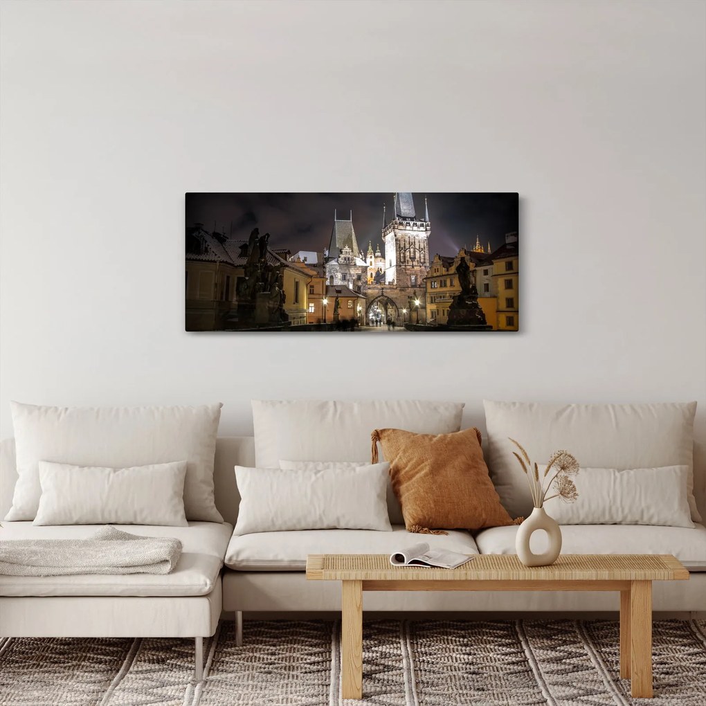 Tablou cu Poarta de pulbere iluminată (120x50 cm)