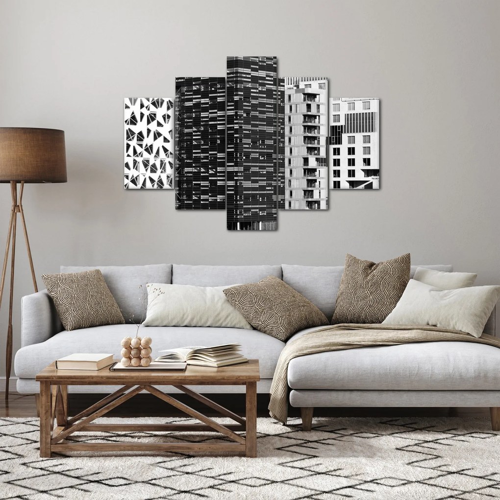 Tablou cu arhitectura alb neagră (150x105 cm)