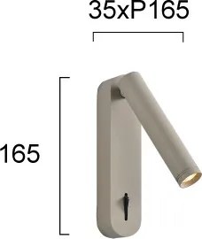 Aplica spot de perete LED ABRIEL LED/6W/230V, bej