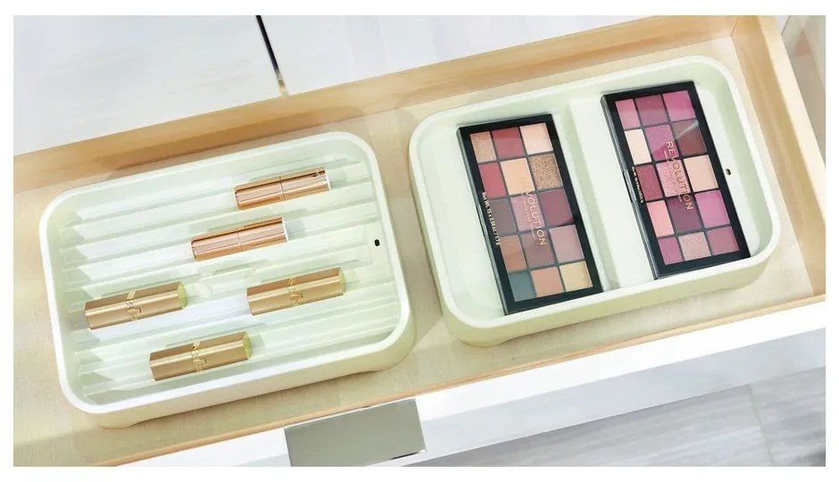 Organizator pentru bijuterii iDesign Eco Bin, 28,12 x 19,23 cm, alb