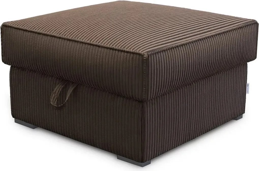 Taburet SMART COSARO XL cu spatiu de depozitare 71x71 cm, maro inchis