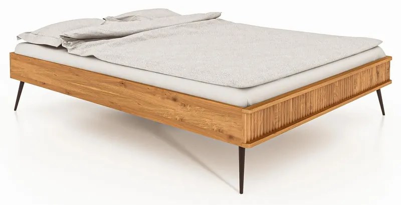 Pat matrimonial 160x200 cm din lemn de stejar Kula - The Beds