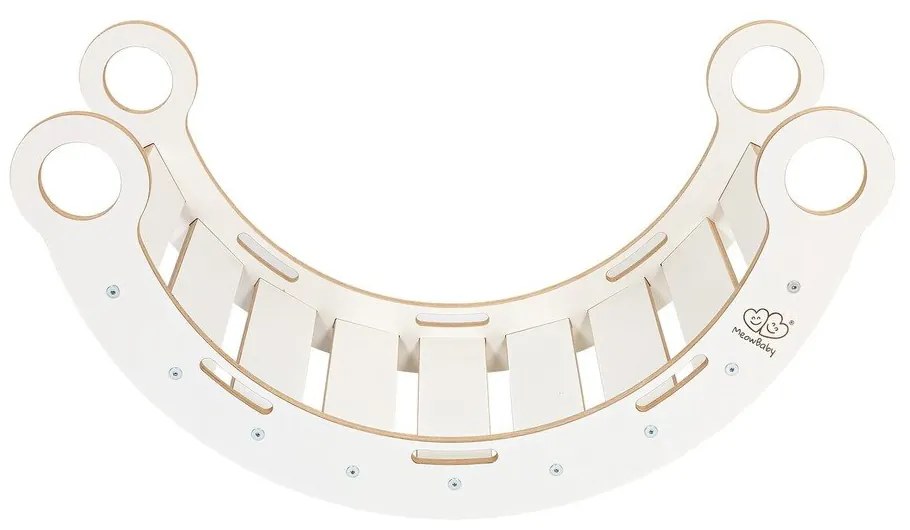 Leagăn alb-bej din lemn de pin 39x75x38 cm Montessori – Meowbaby