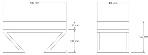 Taburet RINA 45x90 cm maro