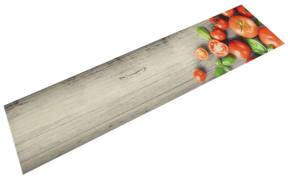 vidaXL Covor de bucătărie lavabil, model roșii, 60x300 cm, catifea