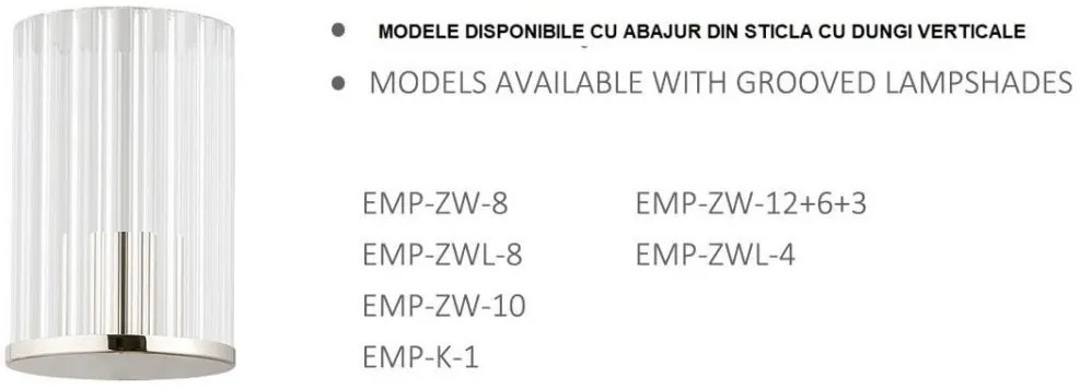 Lustra 8 brate moderna realizata manual Empoli Ryfel
