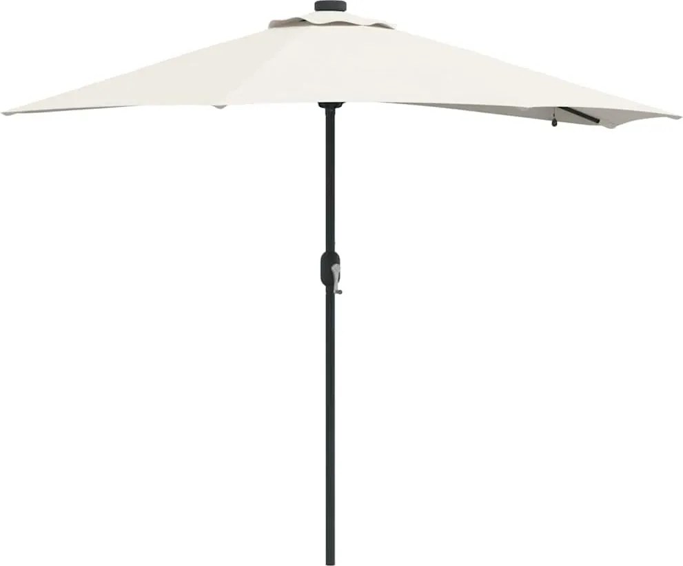 vidaXL Parasol de Grădină Nisipiu 294 x 150 x 223 cm Poliester și oțel