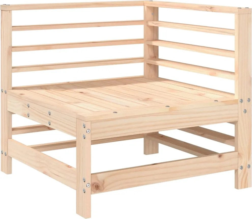 vidaXL Canapea de colț pentru grădină, lemn masiv de pin