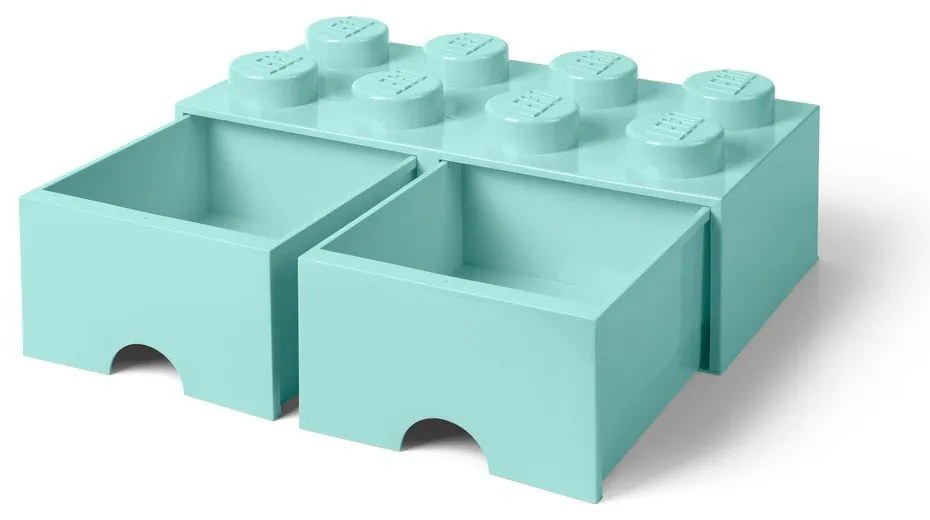 Cutie depozitare cu 2 sertare LEGO®, verde mentă