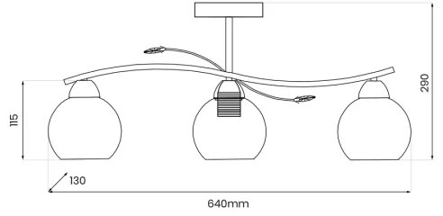 Lustră pe tijă CONNOR 3xE27/15W/230V crom lucios/gri