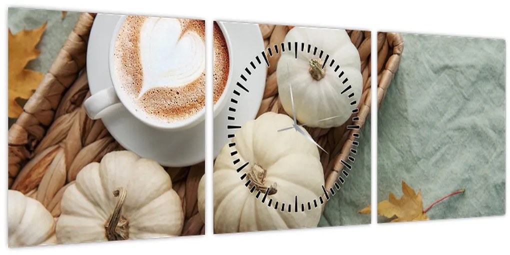 Tablou - Suflu de toamnă (cu ceas) (90x30 cm)