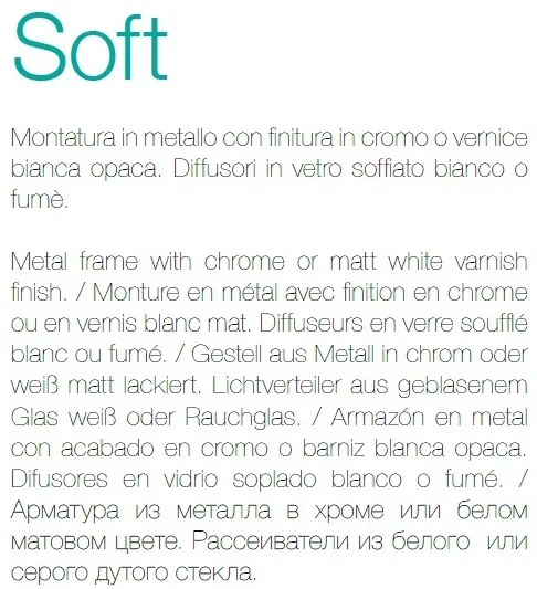 Lustra suspendata design modern SOFT SP6 BIANCO 087818