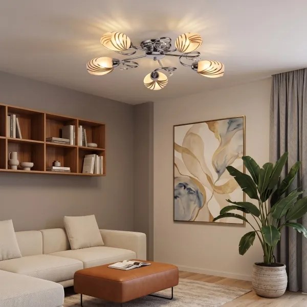 Lustră aplicată BRILAGI MEGAPOLIS 5xE14/60W/230V crom lucios