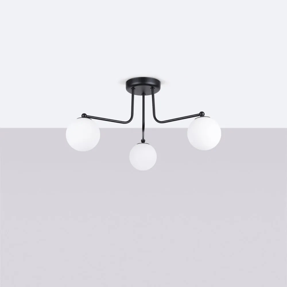 Plafonieră neagră-albă Beam – Sollux
