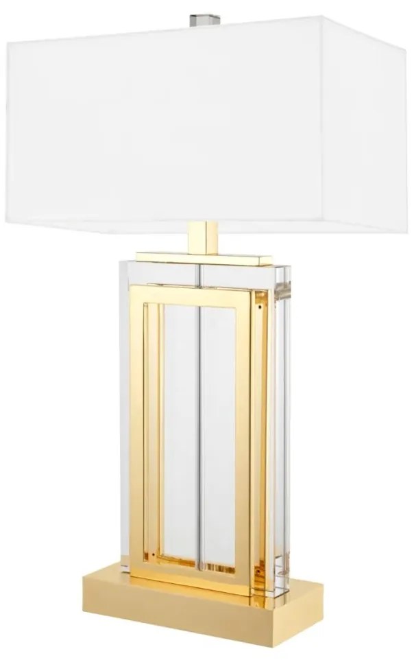 Veioza, lampa de masa LUX Arlington alb/ crystal 112408 HZ