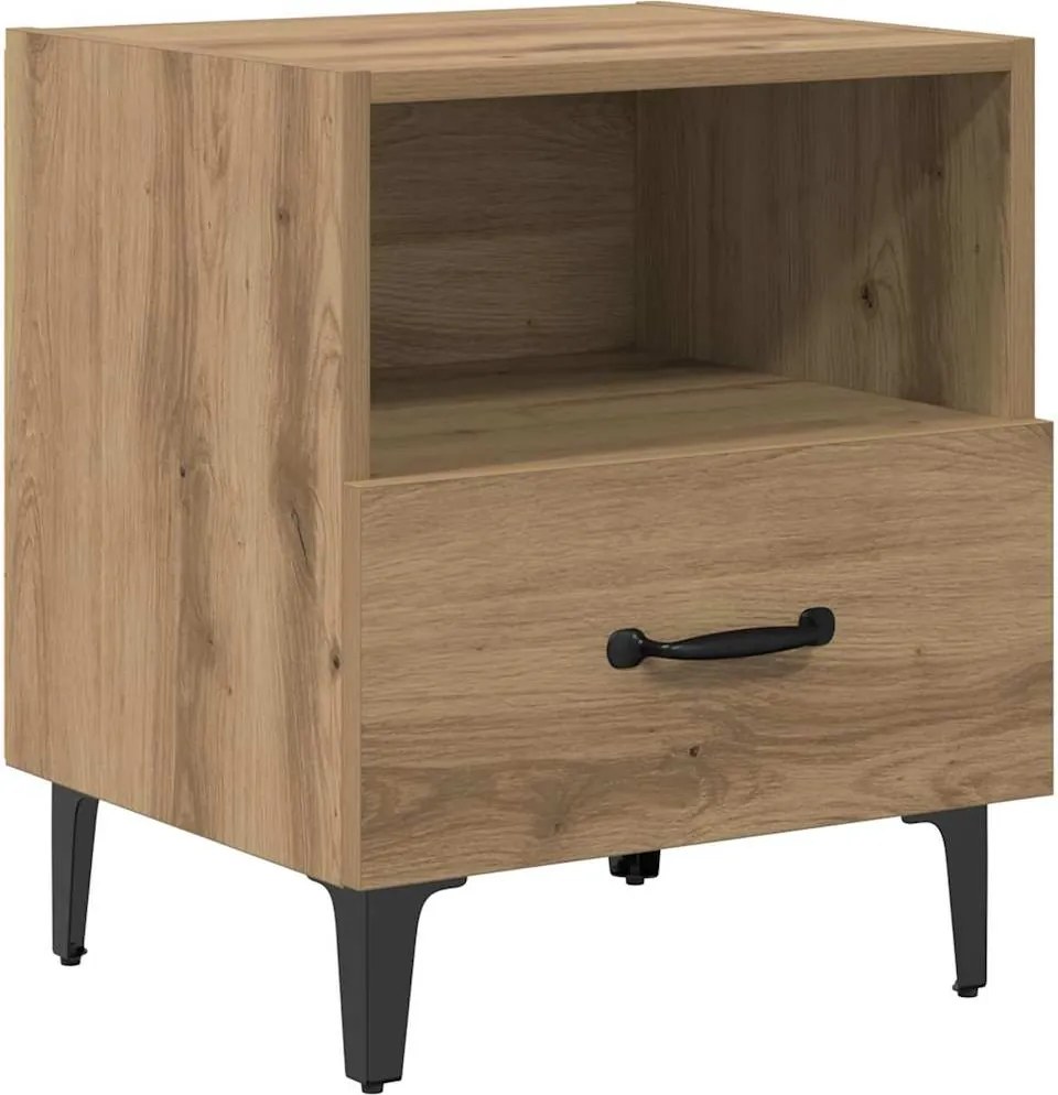 vidaXL Dulap de noapte cu sertar Stejar Artizanal 40 x 35 x 47,5 cm