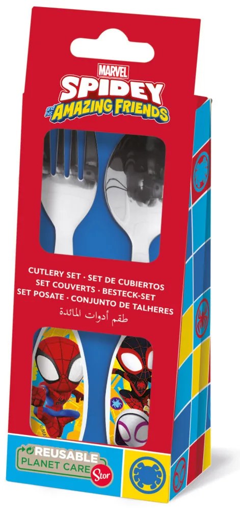 Omul Păianjen Spidey Friends set de tacâmuri din metal - 2 bucăți