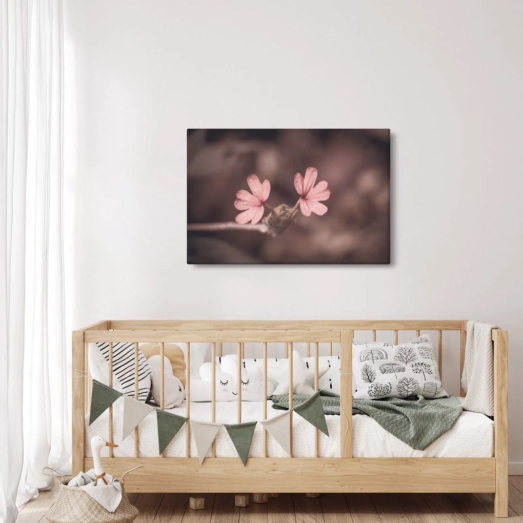 Tablou cu floare roz (90x60 cm)