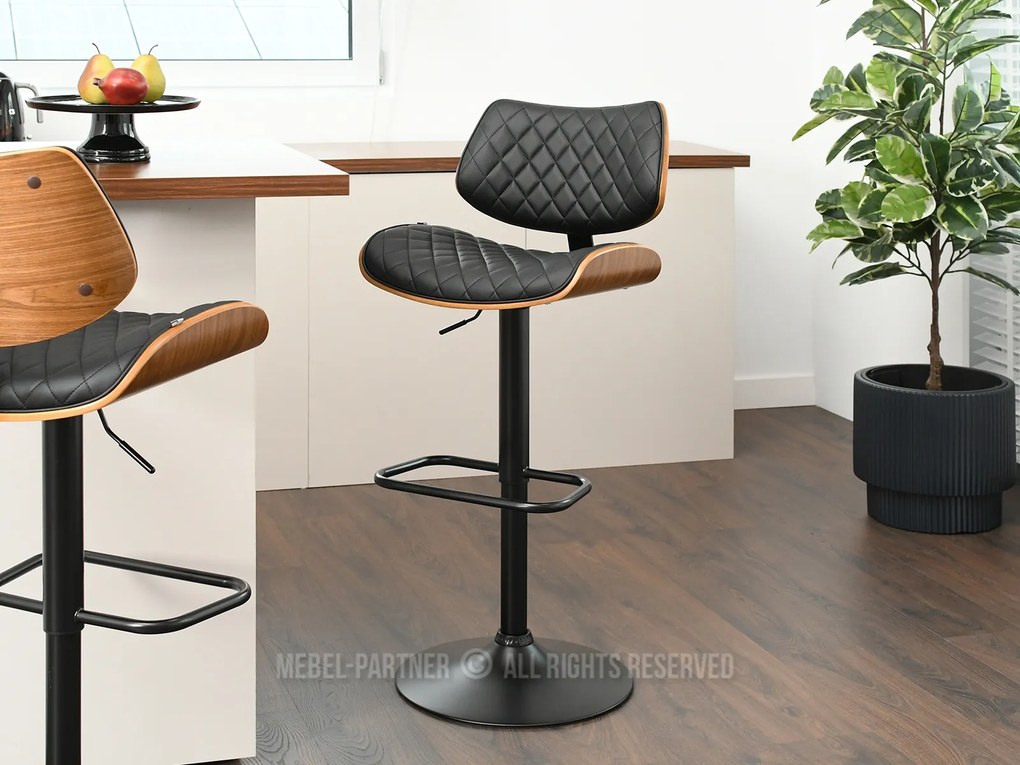 Scaun Hasky (nuc închis + negru). Promo -14%. 1110616
