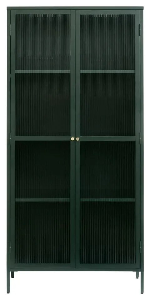 Vitrină verde-închis din metal 90x190 cm Bronco – Unique Furniture