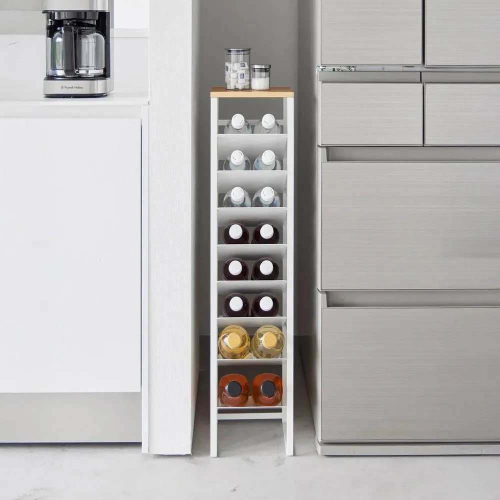 Raft pentru sticle de vin alb din metal număr de sticle 16 20x88,5x19 cm Tower – YAMAZAKI