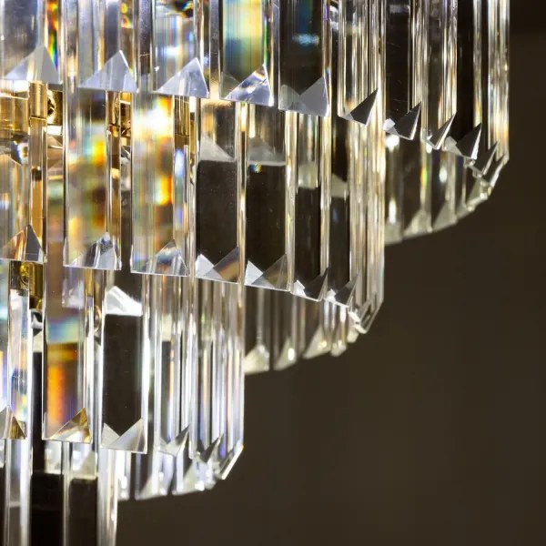 Lustră de cristal aplicată Brilagi CRYSTAL 5xE14/40W/230V auriu