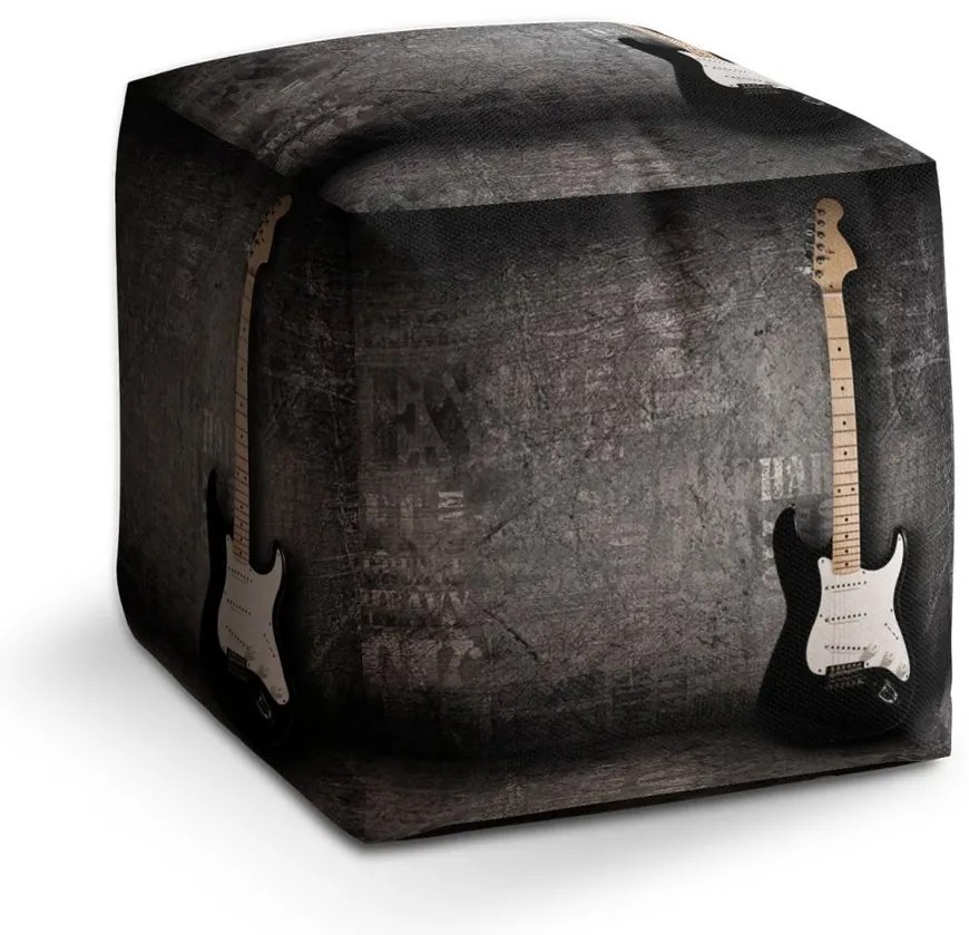 Taburet Cube chitară, gri