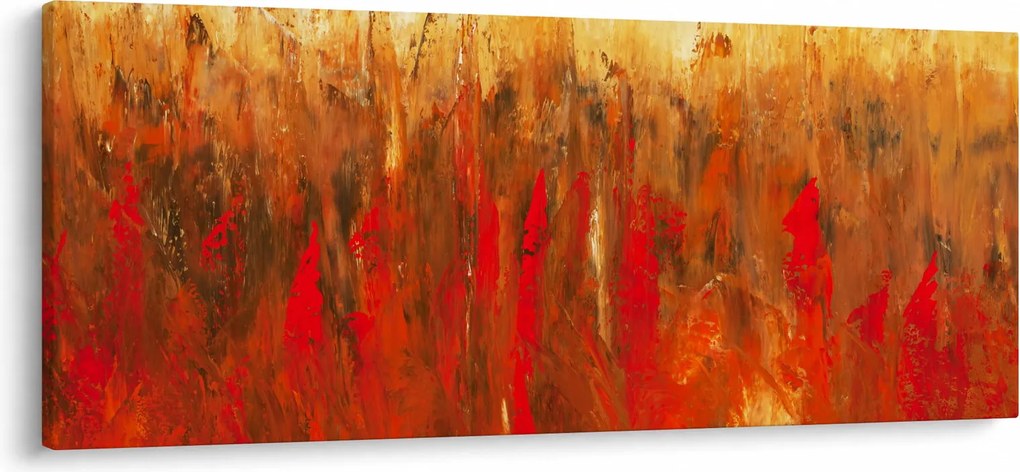 Tablou cu abstracție pictată (120x50 cm)