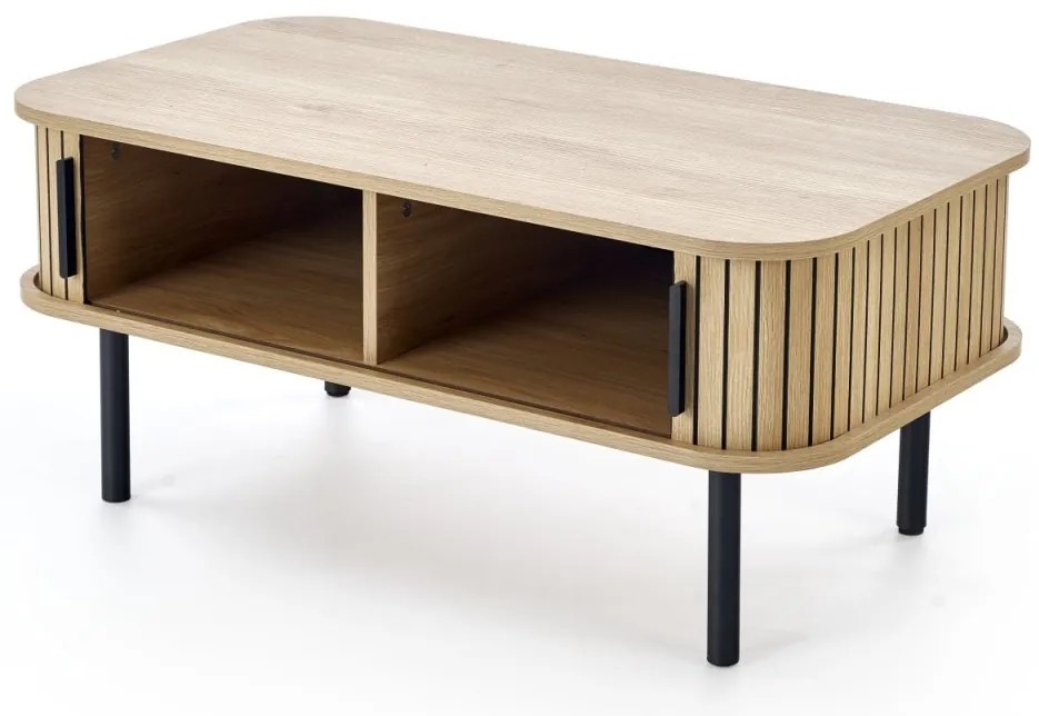 Masuta de cafea Angelina natur/negru L90 cm
