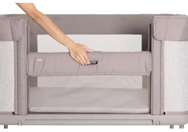 Pătuț pentru bebeluși Chicco 3 în 1 NEXT2ME FOREVER gri
