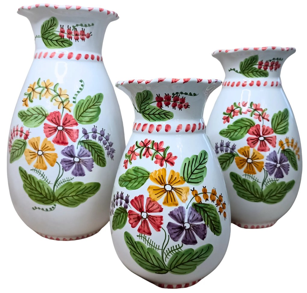 Vază ceramică striată model Flori de Câmp  24cm