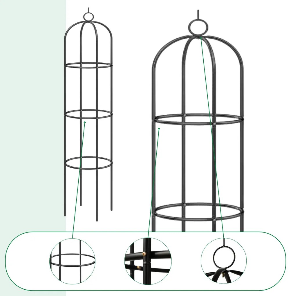 Suport pentru flori cățărătoare 200x40 cm Gardebruk