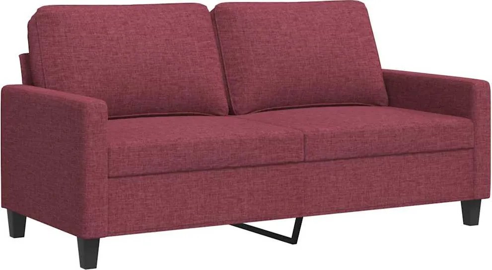 vidaXL Canapea cu 2 locuri, roșu vin, 140 cm, material textil