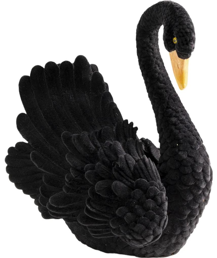 Decoratiune negru Swan 28cm
