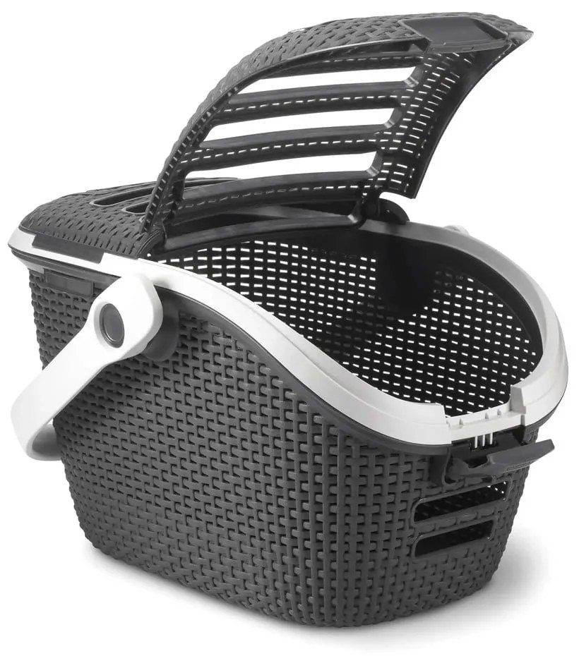 Cutie de transport pentru animale Curver Vintage, gri închis