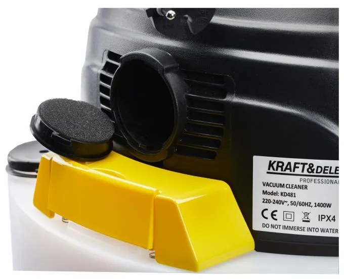 Aspirator industrial pentru aspirarea umedă și uscată 1400W KD481