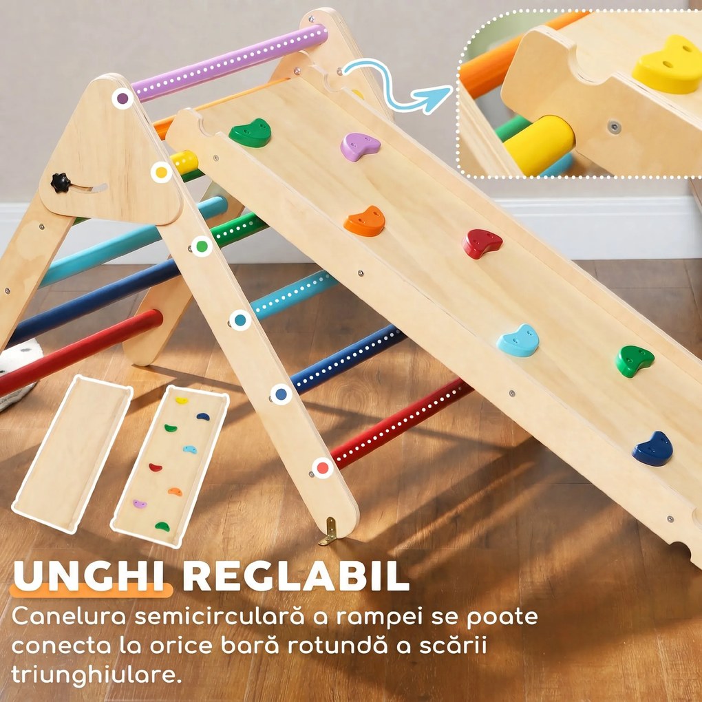 AIYAPLAY Joc de Cățărare pentru Copii 18-48 Luni, Multicolor | Aosom Romania