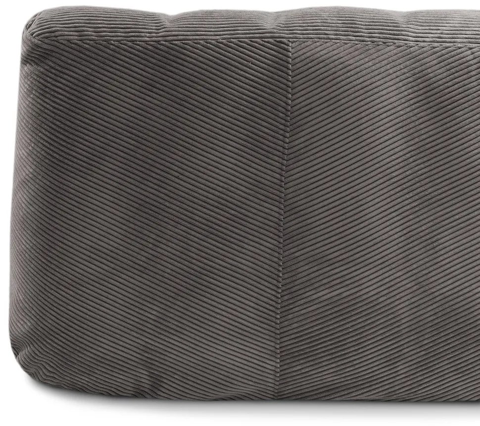 Fotoliu bean bag verde cu tapițerie din catifea reiată Sofa Tube – SLOWDOWN