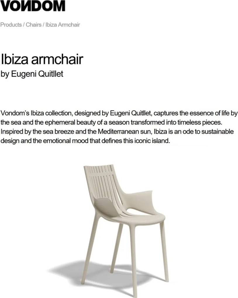 Set de 4 scaune cu brate de exterior / interior design modern premium IBIZA 65041