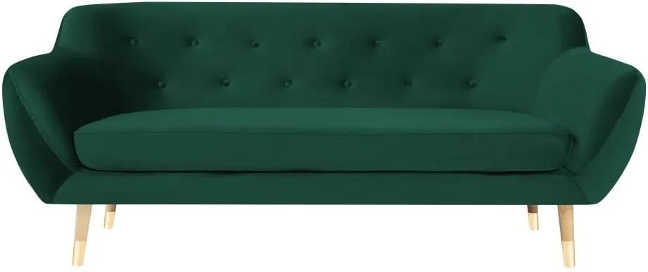 Canapea cu 3 locuri Mazzini Sofas Amelie, verde închis