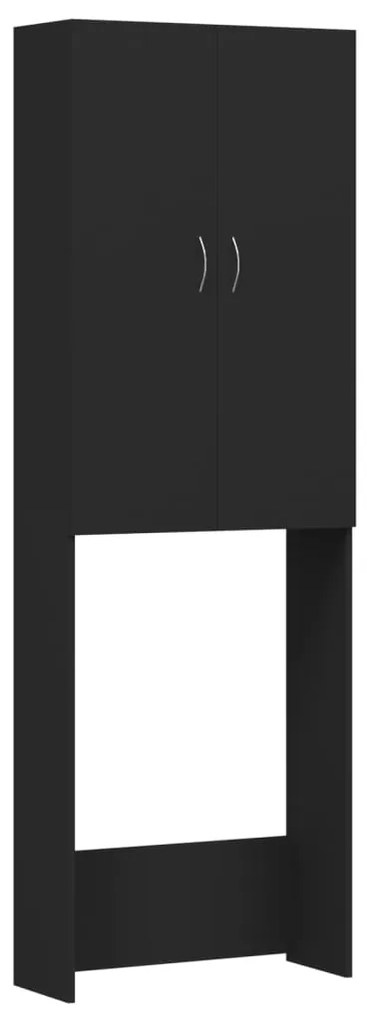 Dulap masina de spalat, negru, 64x25,5x190 cm Negru