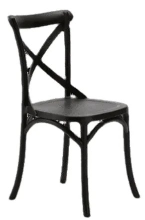 Set 4 scaune BALLINT-POLIPROPILENA- HORECA - NEGRU