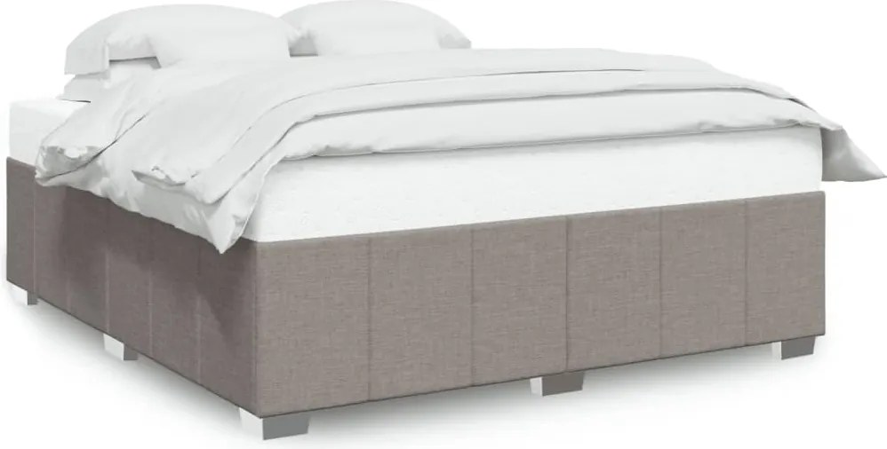vidaXL Cadru de pat fără saltea, gri taupe, 180x200 cm, textil