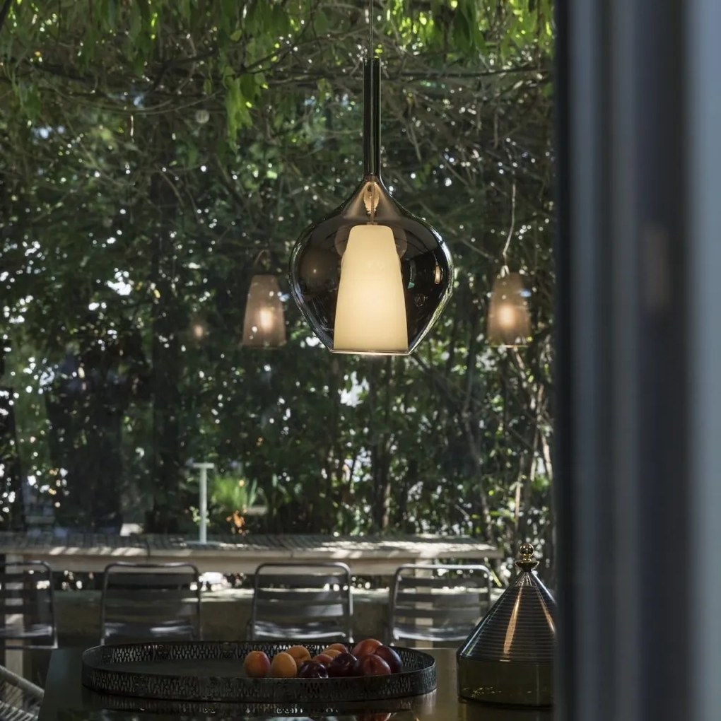 Lustra, Pendul din sticla KALIQUE-2 SP1 D18 FUME