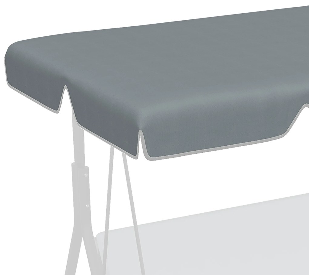 Copertina de Rezerva pentru Balansoar Outsunny, 2 Locuri, Cadru Tubular, Gri Inchis | Aosom Romania