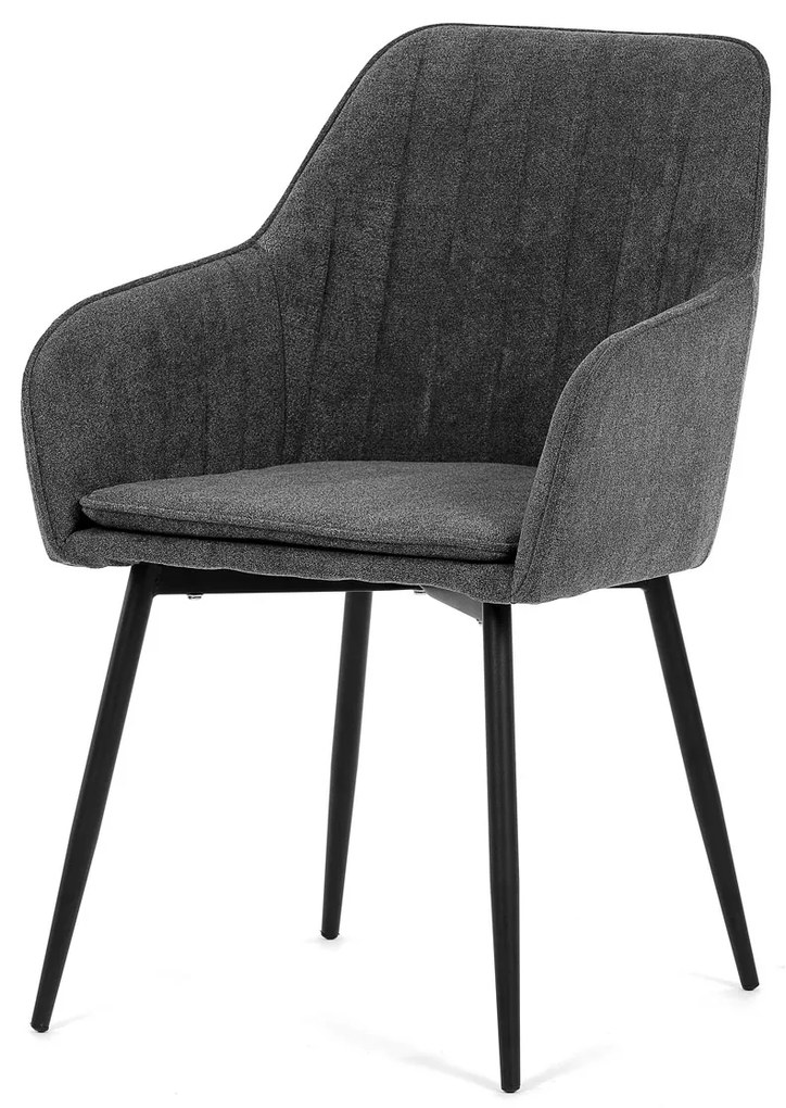 Set de scaune de masă 2 buc, gri, 55 x 84 x 57 cm