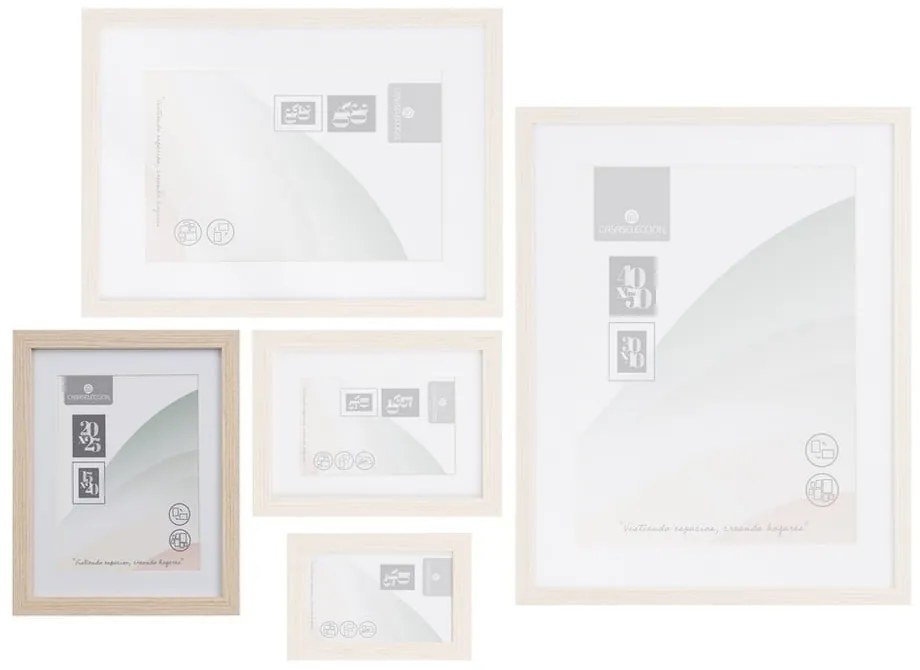 Ramă foto în culoare naturală cu picior de susținere, de agățat 22,5x28 cm Sencillo – Casa Selección