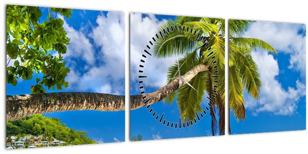 Tablou - Seychelles (cu ceas) (90x30 cm)